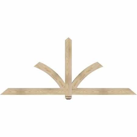 Ekena Millwork Redmond Rough Sawn Timber Gable Bracket, Douglas Fir, 84"W x 35"H x 4"D x 4"F, 10/12 Pitch GBW084X35X0404RED00RDF